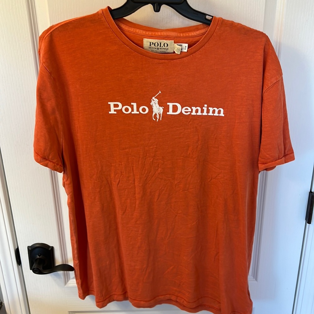 Ralph Lauren Polo Denim T-Shit in Orange Size XL and L